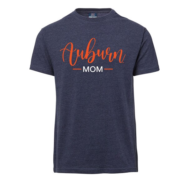 Navy Auburn mom t-shirt
